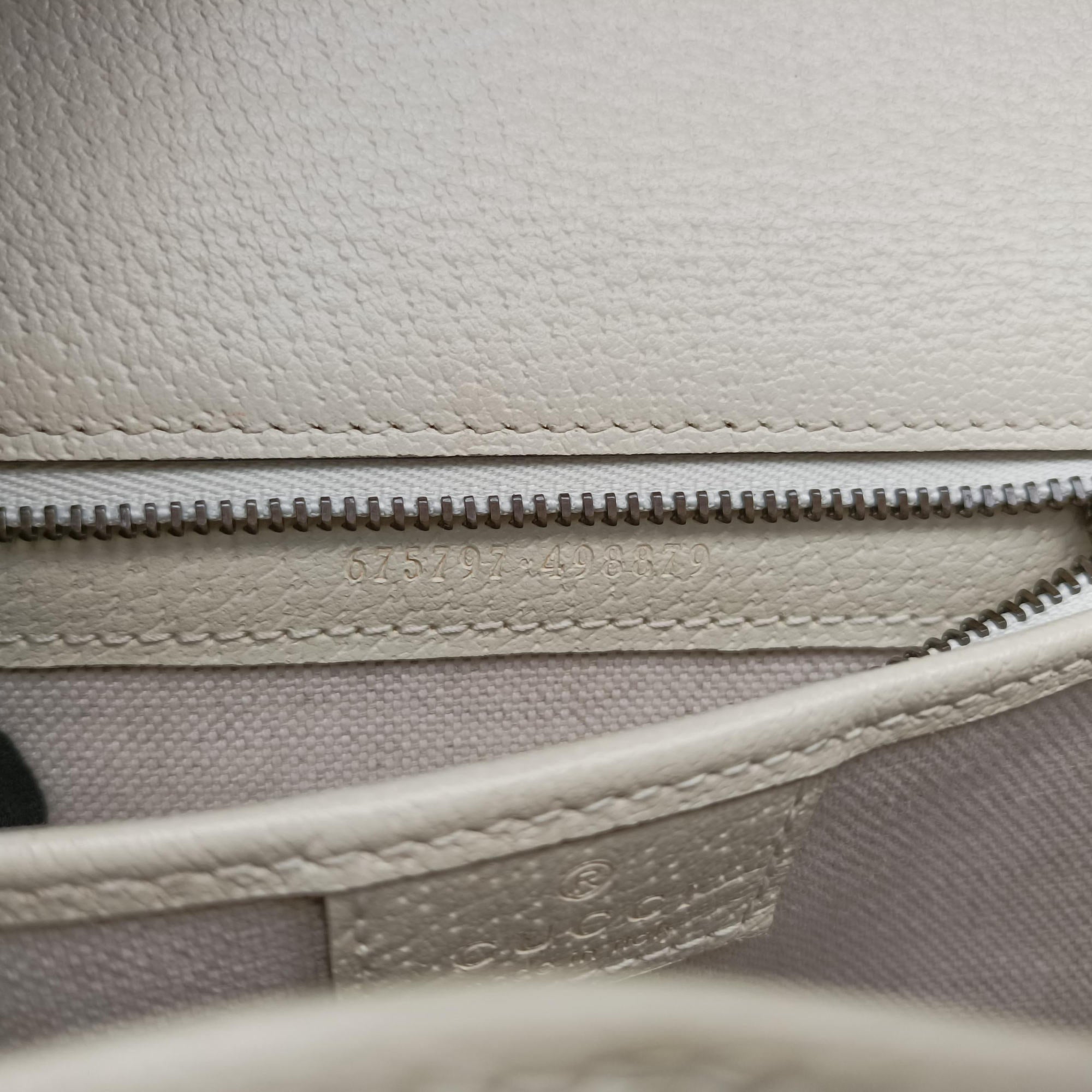 New Bamboo White Leather×Canvas 675797 ニューバンブー ホワイト レザー×キャンバス 675797 