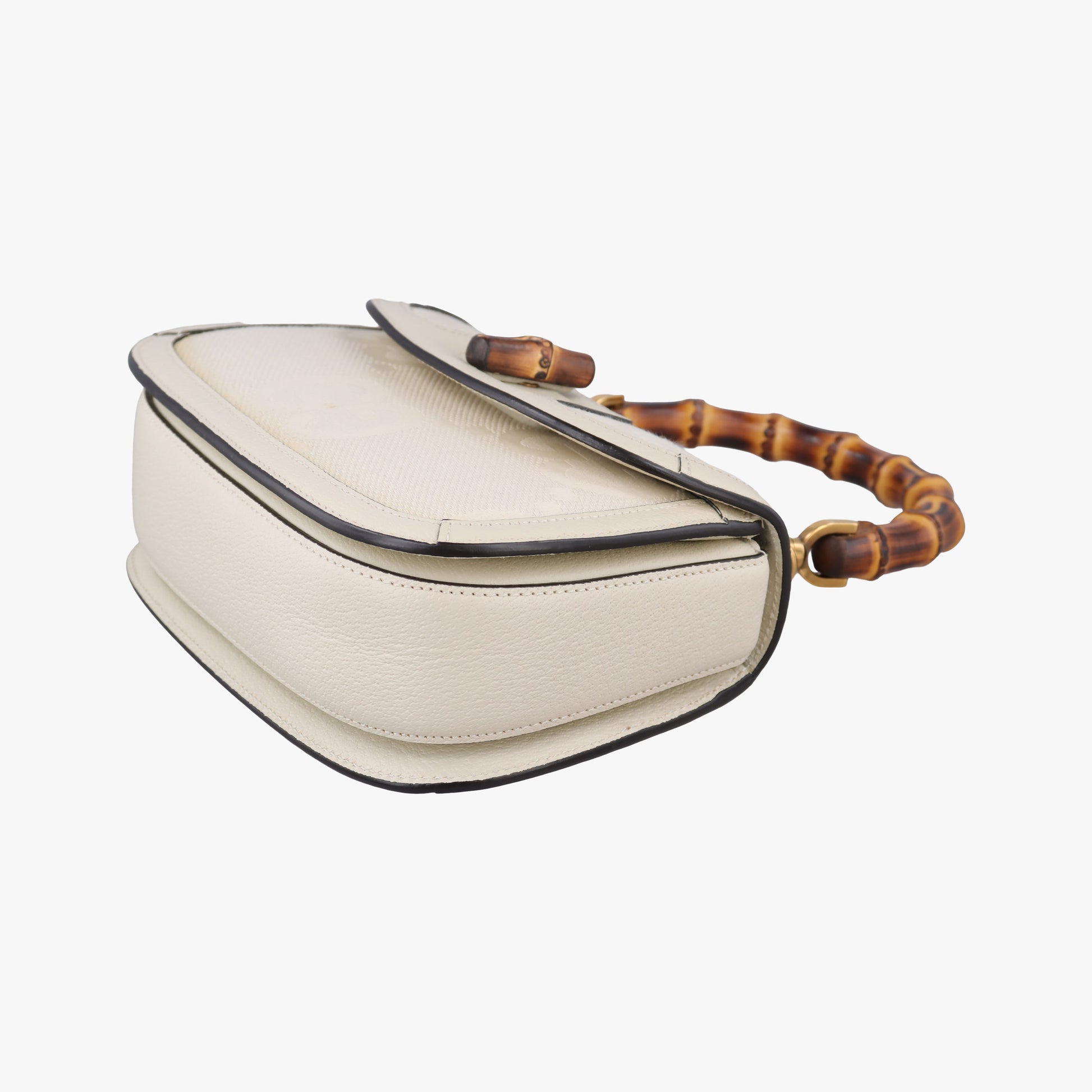 New Bamboo White Leather×Canvas 675797 ニューバンブー ホワイト レザー×キャンバス 675797 