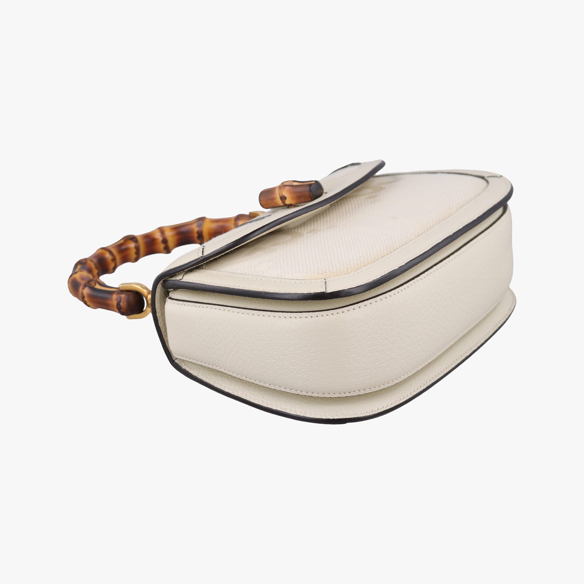 New Bamboo White Leather×Canvas 675797 ニューバンブー ホワイト レザー×キャンバス 675797 