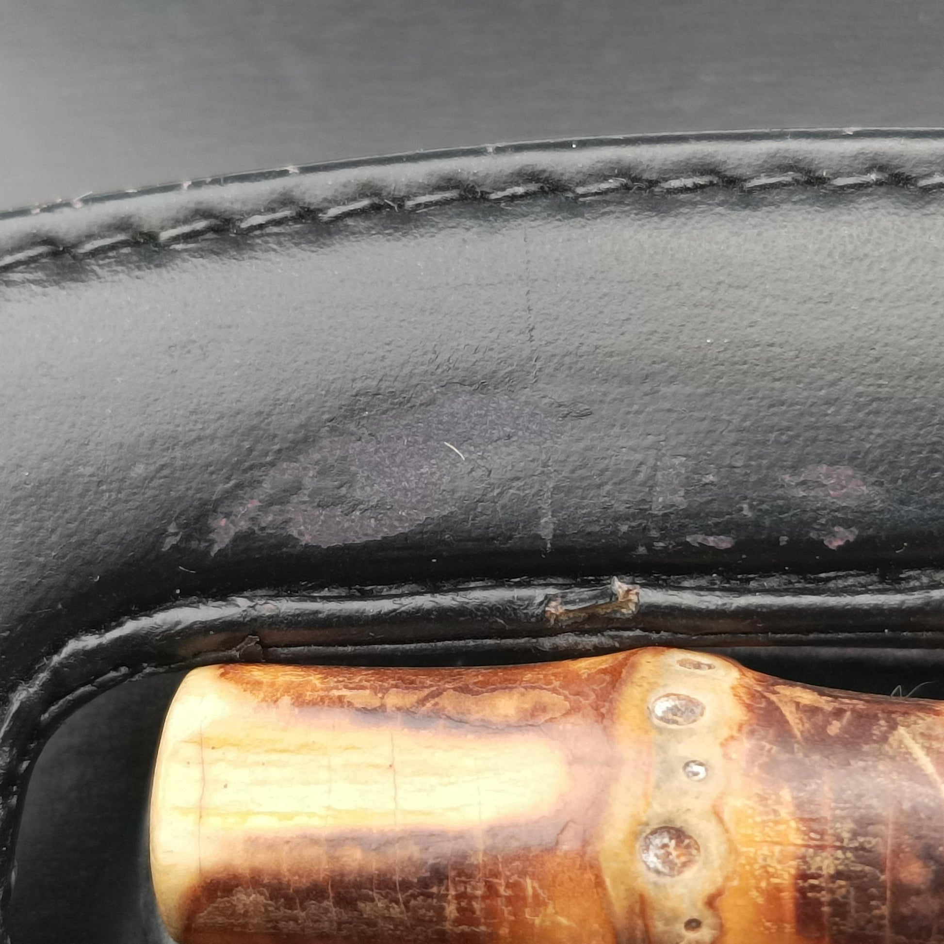 Bamboo Black Leather 000204 バンブー ブラック レザー 000204 