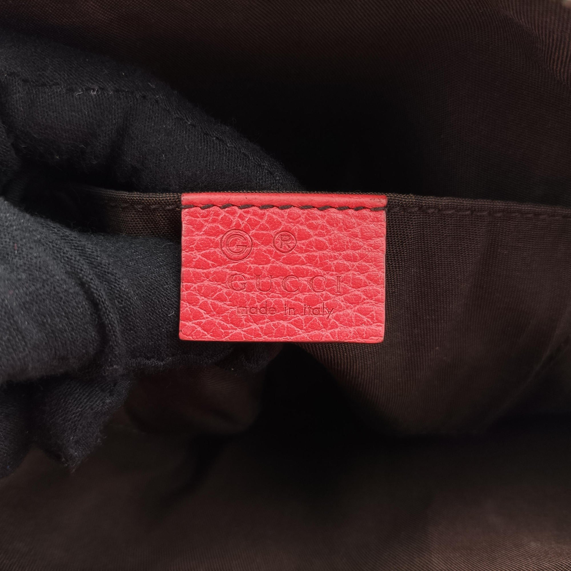 Microguccissima dome Red Leather 341504 F020050845マイクログッチシマ レッド レザー 341504 F020050845