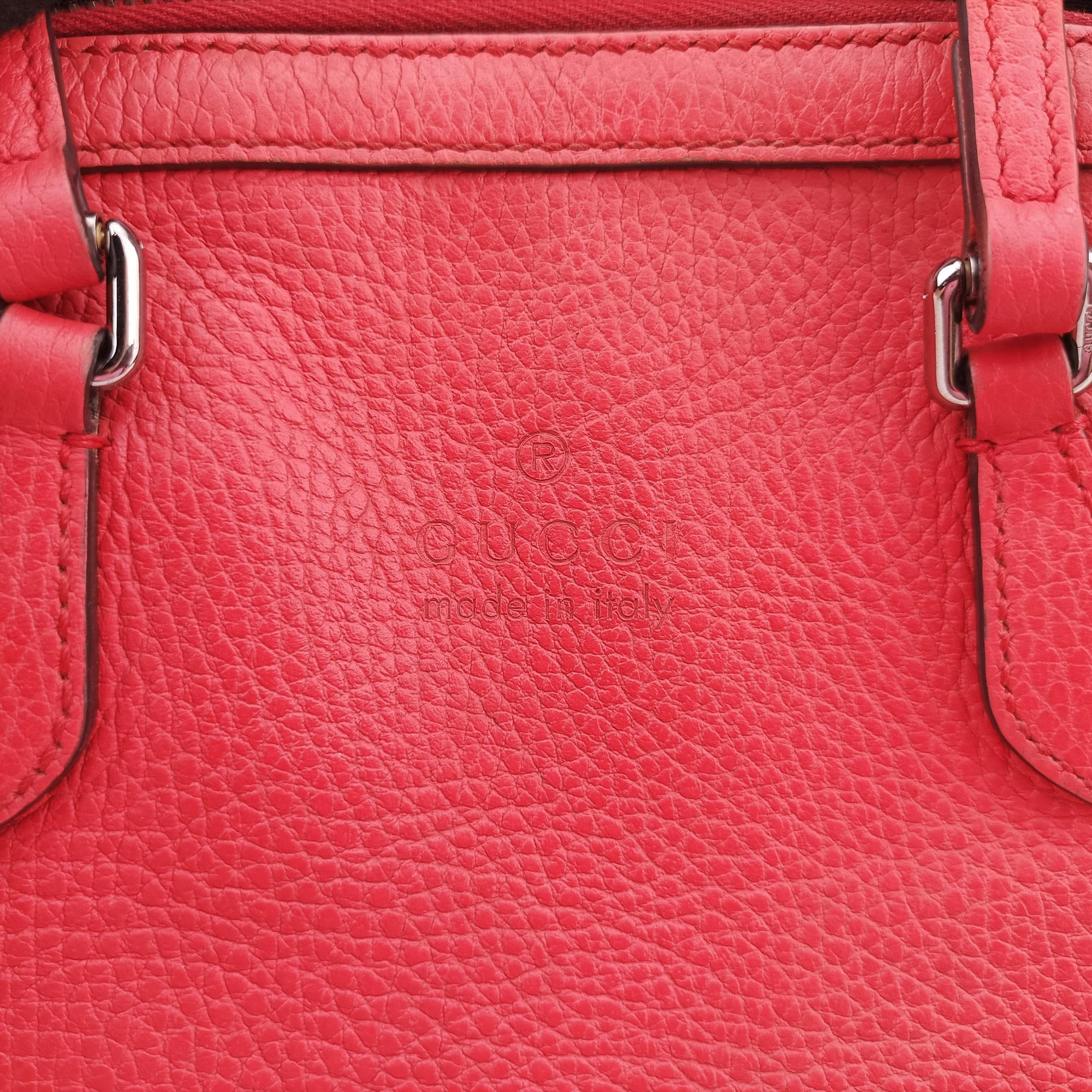 Microguccissima dome Red Leather 341504 F020050845マイクログッチシマ レッド レザー 341504 F020050845