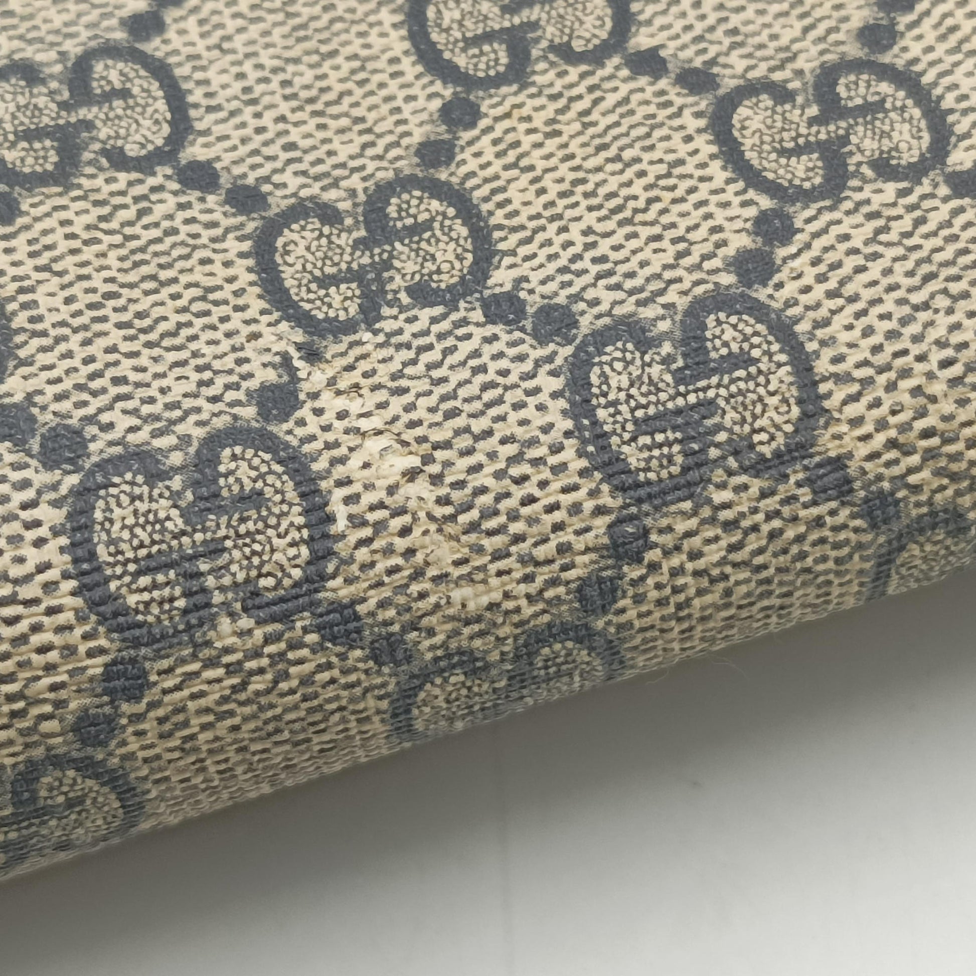 GG Plus Messenger Beige×navy PVC coated canvas×Leather 201732 A013922757GGプラス メッセンジャー ベージュ×ネイビー PVCコーティングキャンバス×レザー 201732 A013922757
