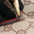 Piston Lock Jackie Hobo Brown canvas×leather 120885 ニュージャッキー ブラウン キャンバス×レザー 120885 