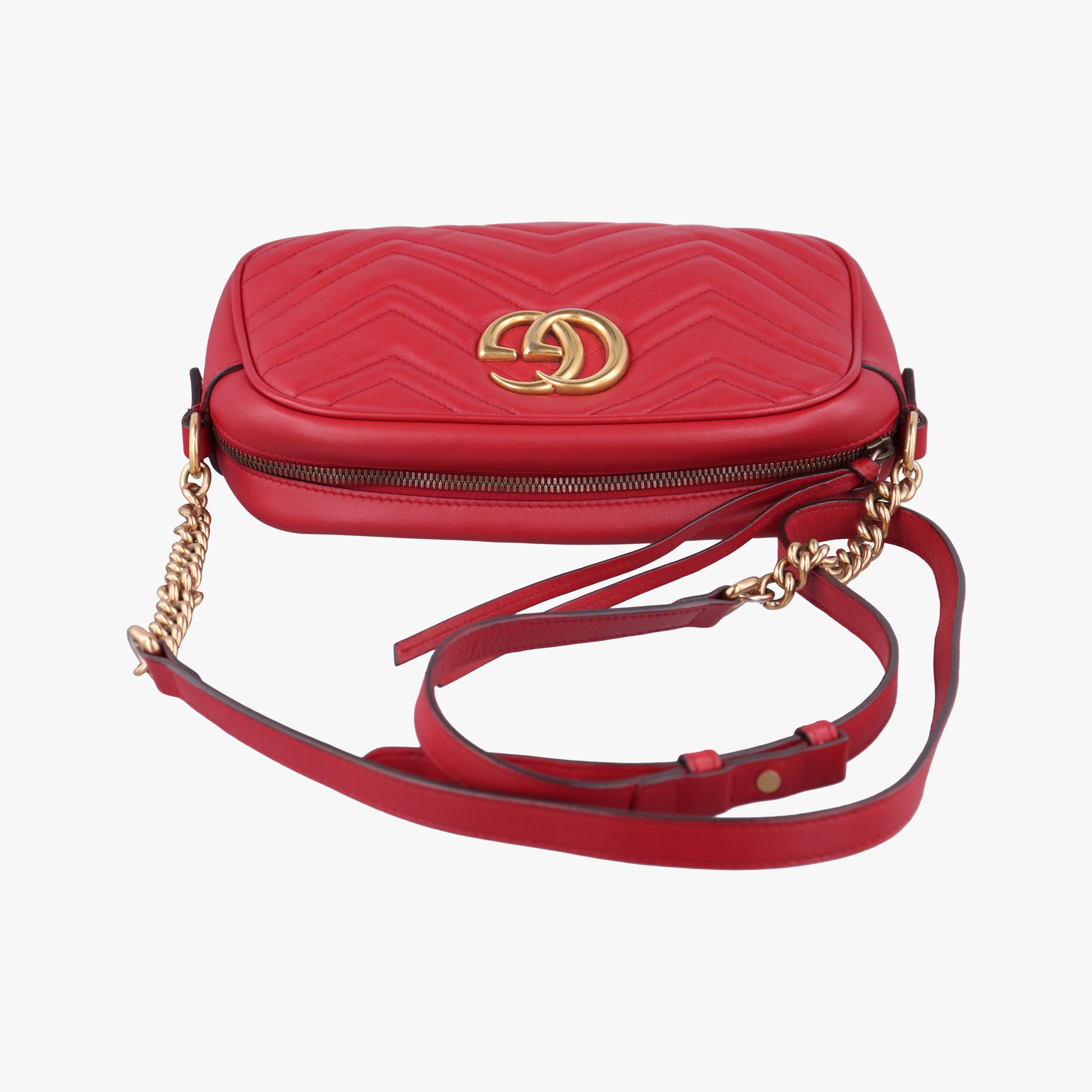 GG Marmont Red Leather 447632 B020971303GGマーモント レッド レザー 447632 B020971303