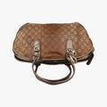 Pre-owned Gucci Heart Bit charm Golden×Brown canvas×leather 269955 handbag | stylenewstar