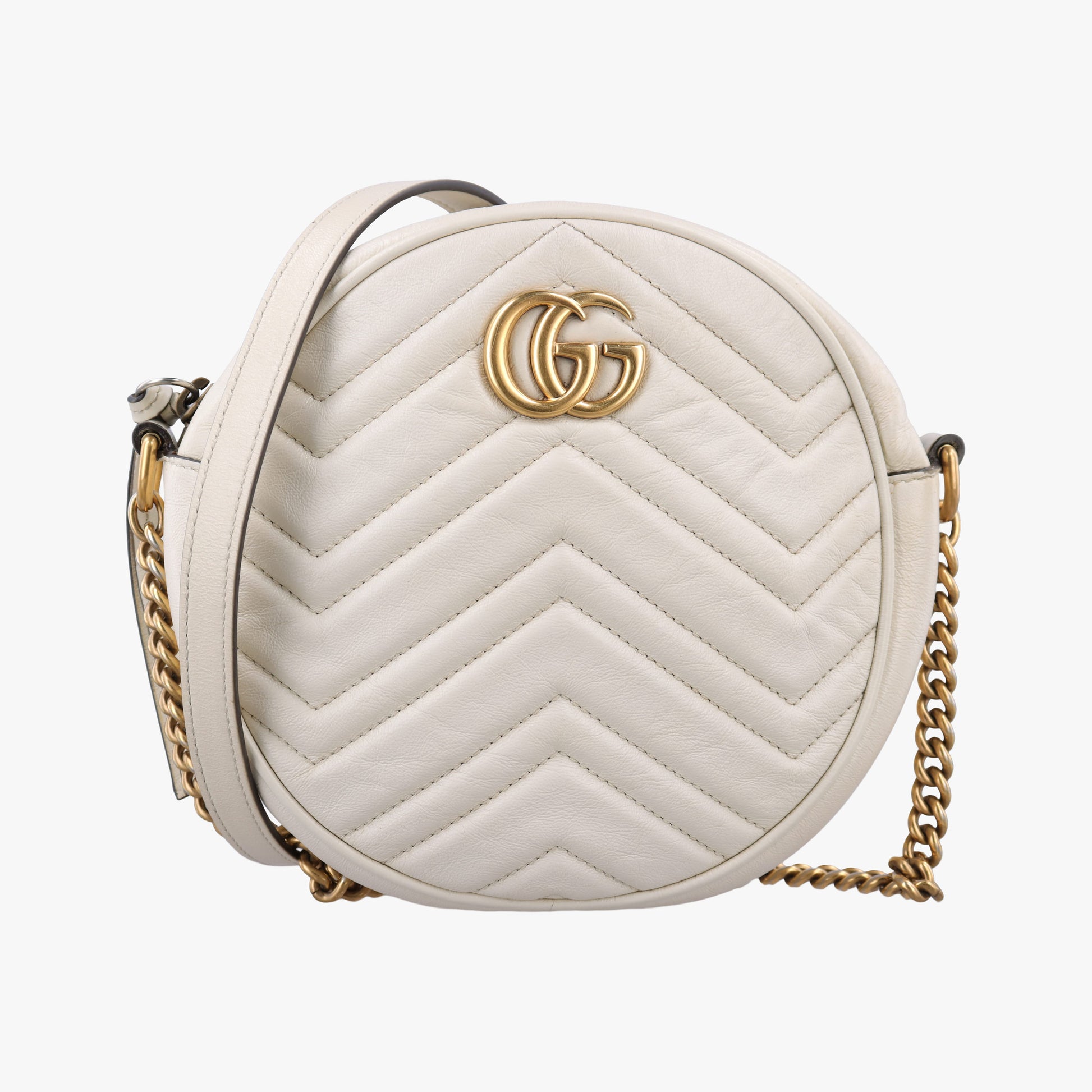 GG Marmont White Leather 550154 E027529418GGマーモント ホワイト レザー 550154 E027529418