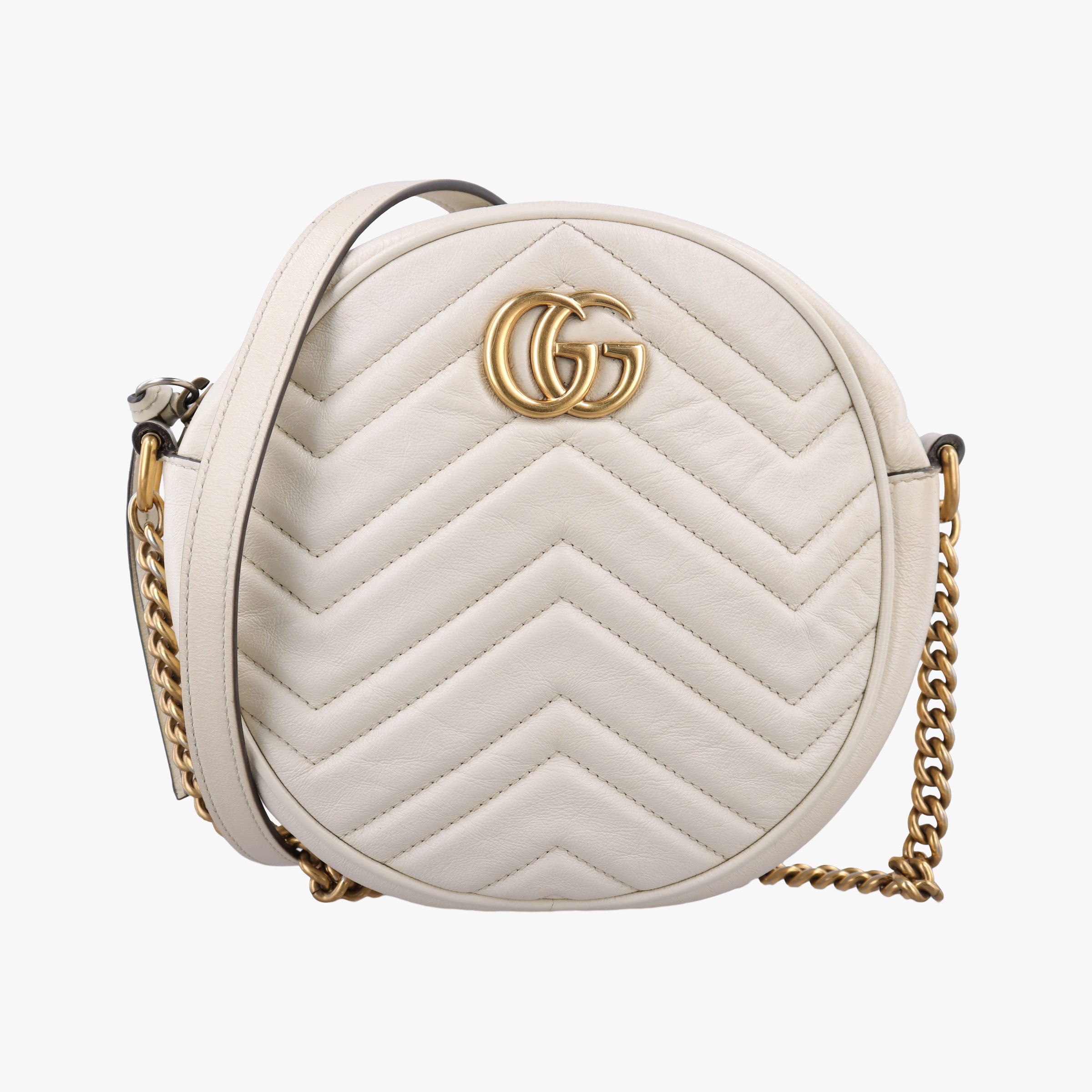 GG Marmont White Leather 550154 E027529418GGマーモント ホワイト レザー 550154 E027529418