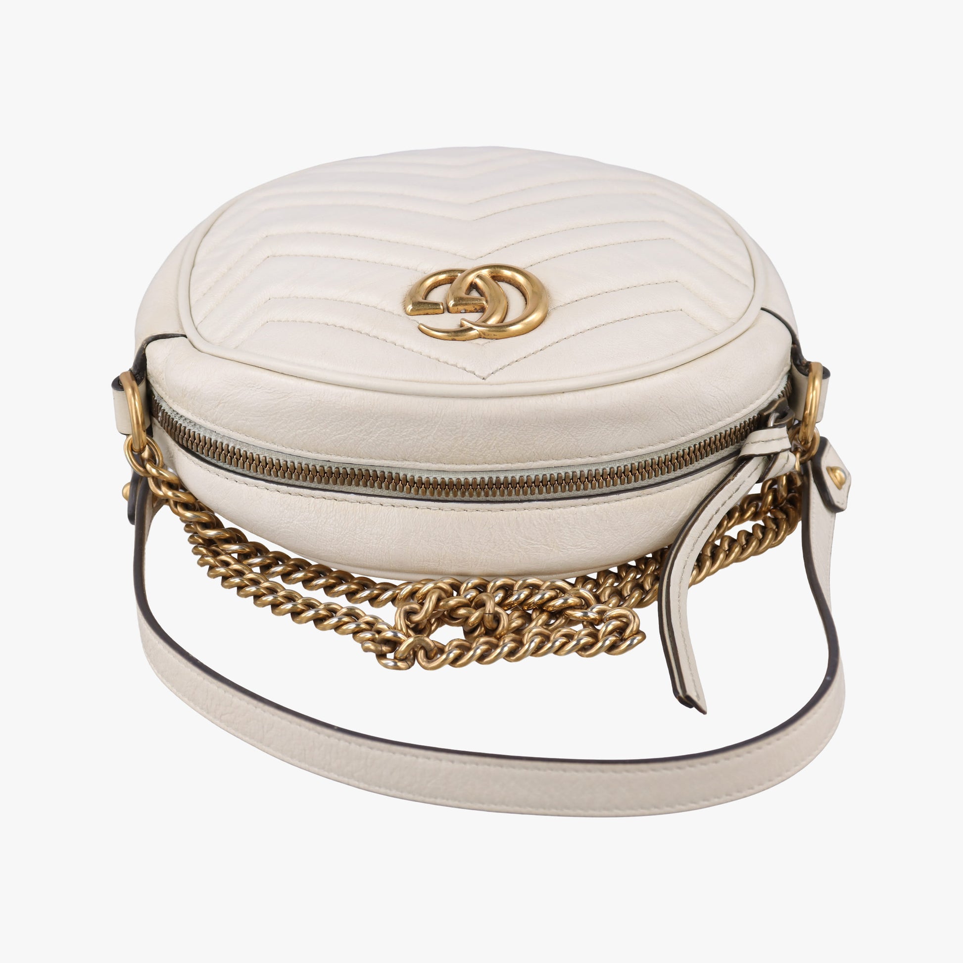 GG Marmont White Leather 550154 E027529418GGマーモント ホワイト レザー 550154 E027529418