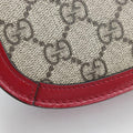 The Hacker Project Horsebit 1955 Beige × Brown × Red PVC coated canvas×Leather 602204 A032842124ホースビット 1955 ベージュ×ブラウン×レッド PVCコーティングキャンバス×レザー 602204 A032842124