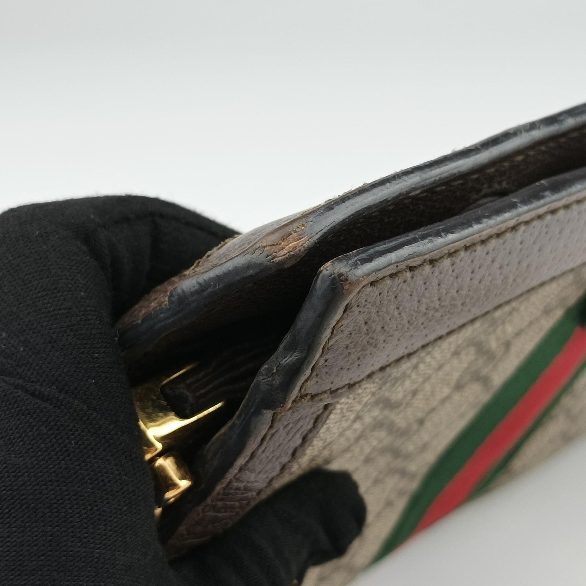 Ophidia Brown×Red×Green PVC coated canvas×Leather 503877 F022994361オフィディア ブラウン×レッド×グリーン PVCコーティングキャンバス×レザー 503877 F022994361