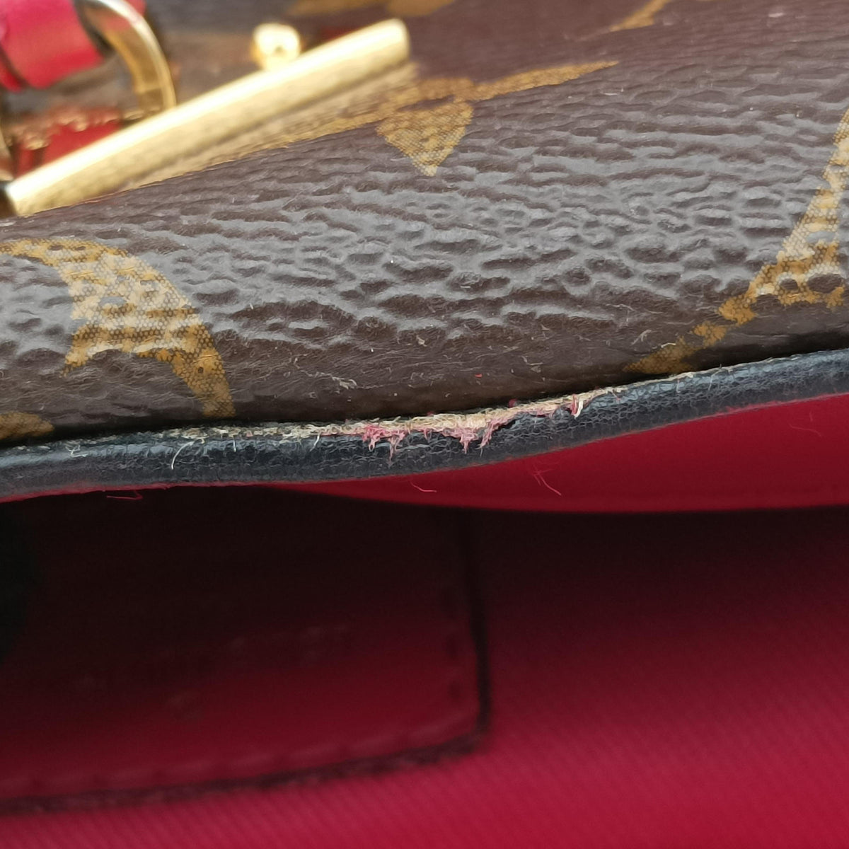 Vintage Louis Vuitton SAINTONGE brown×Freesia Monogram Canvas×calf leather M43557 shoulderbag | stylenewstar