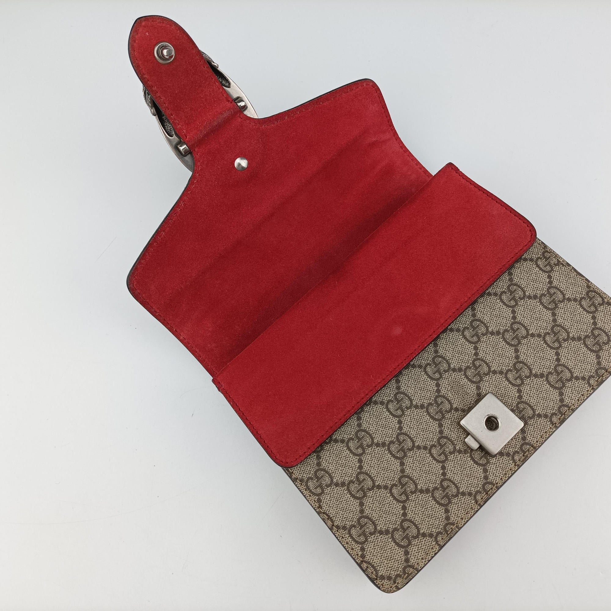Dionysus beige×red PVC coated canvas × suede 421970 D019919434ディオニュソス ベージュ×レッド PVCコーティングキャンバス × スエード 421970 D019919434