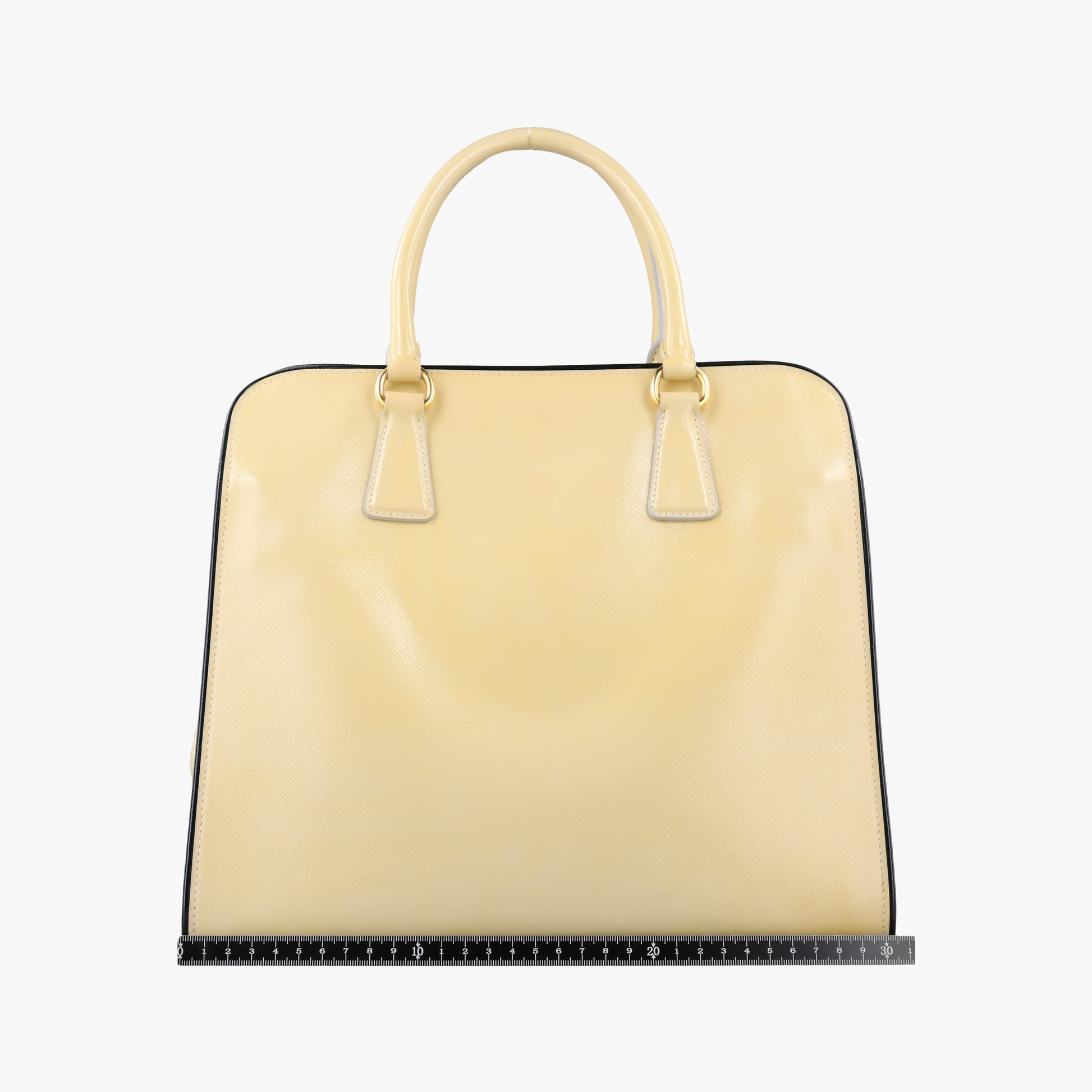 Open tote Yellow SAFFIANO patent 7 Rオープントート イエロー サフィアーノ パテント 7 R