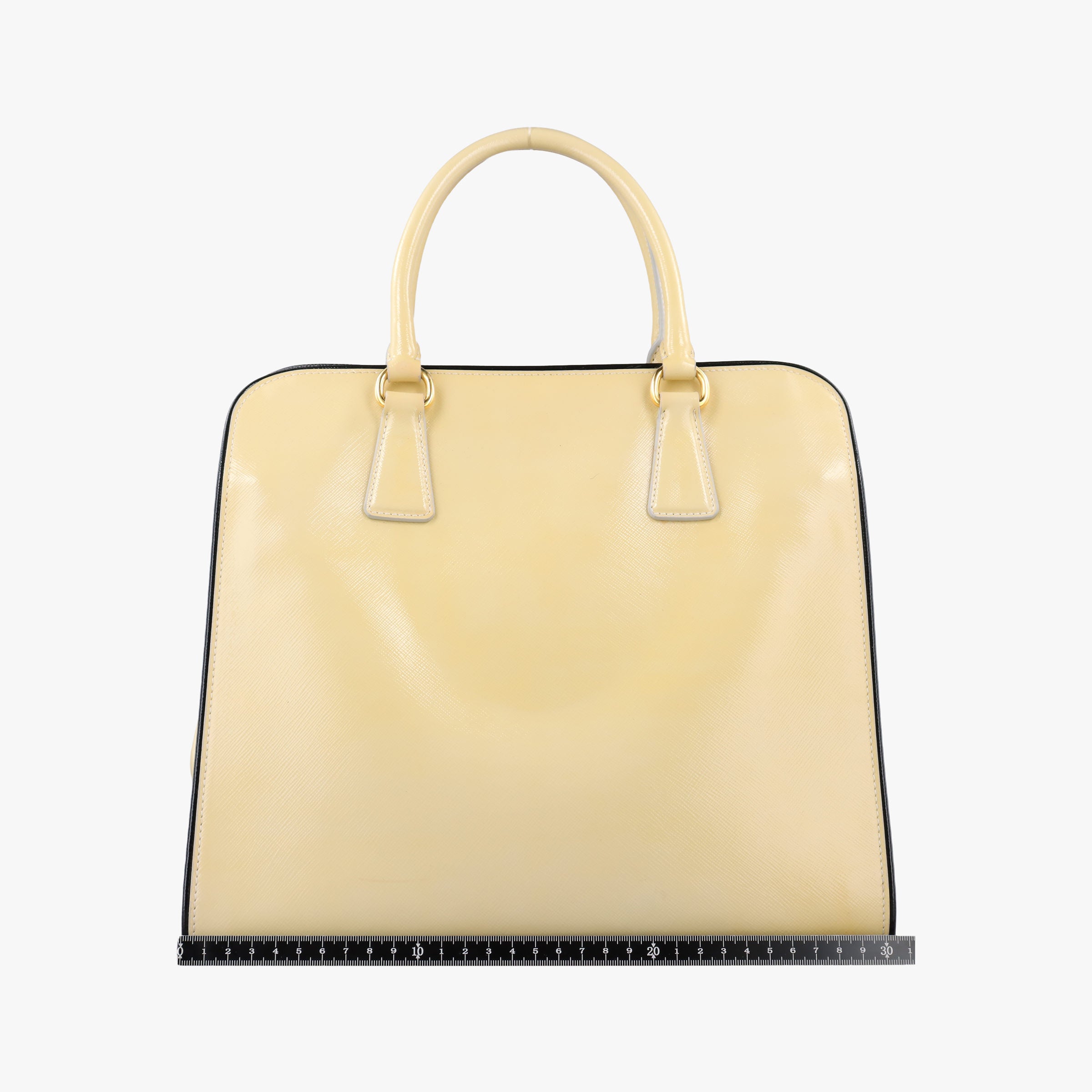 Open tote Yellow SAFFIANO patent 7 Rオープントート イエロー サフィアーノ パテント 7 R