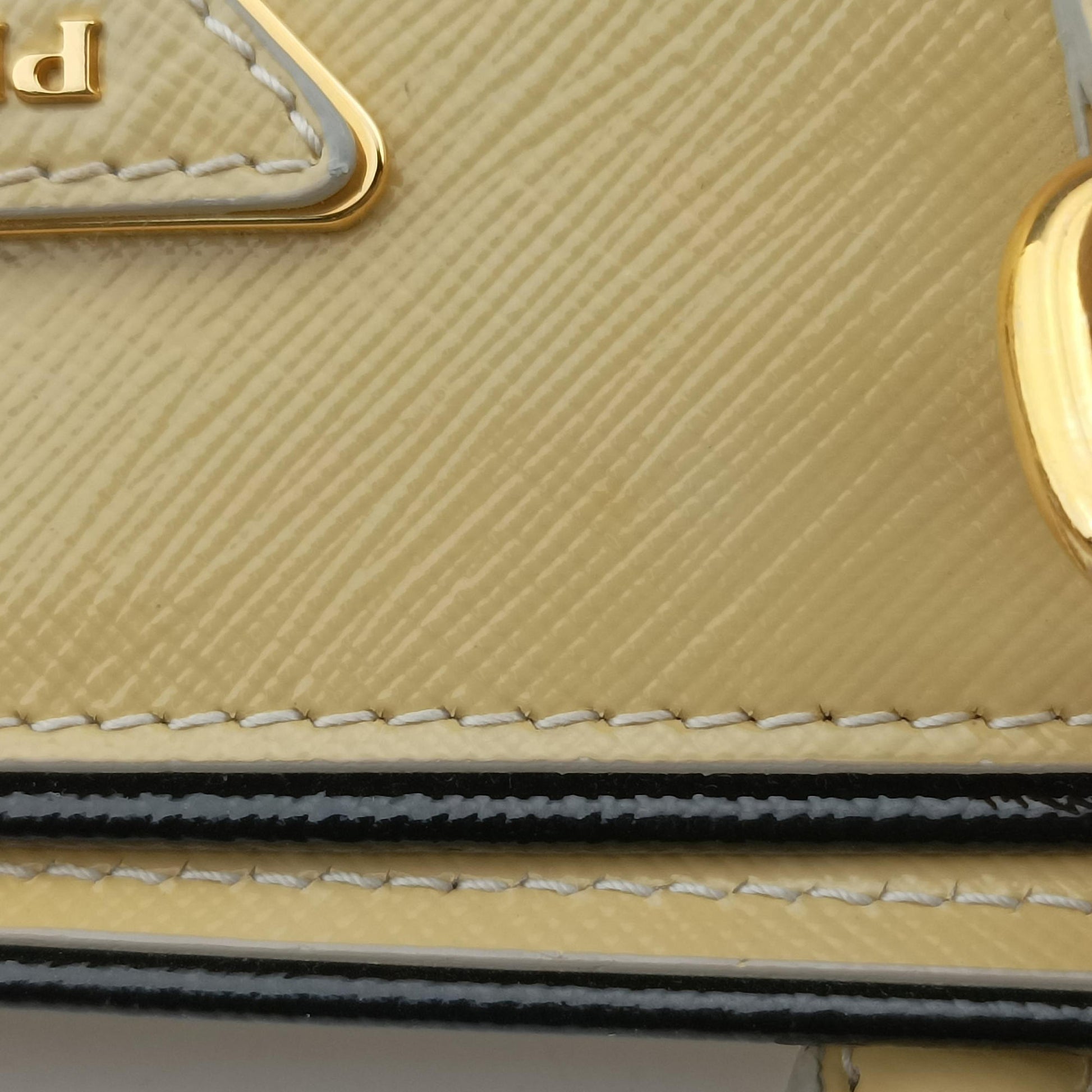Open tote Yellow SAFFIANO patent 7 Rオープントート イエロー サフィアーノ パテント 7 R