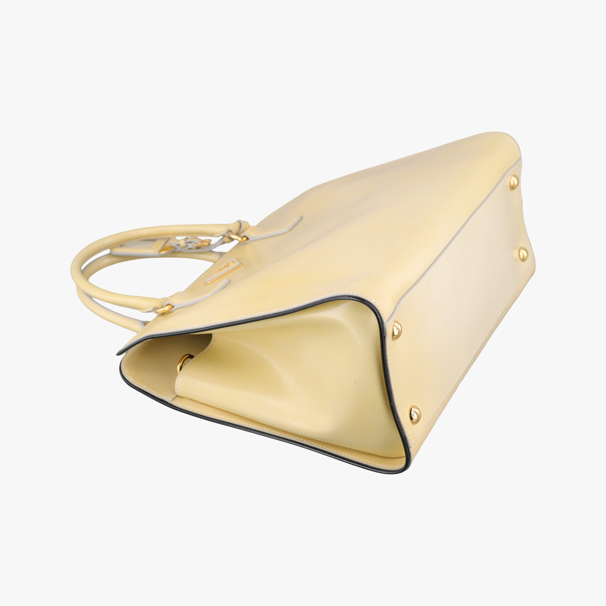 Open tote Yellow SAFFIANO patent 7 Rオープントート イエロー サフィアーノ パテント 7 R