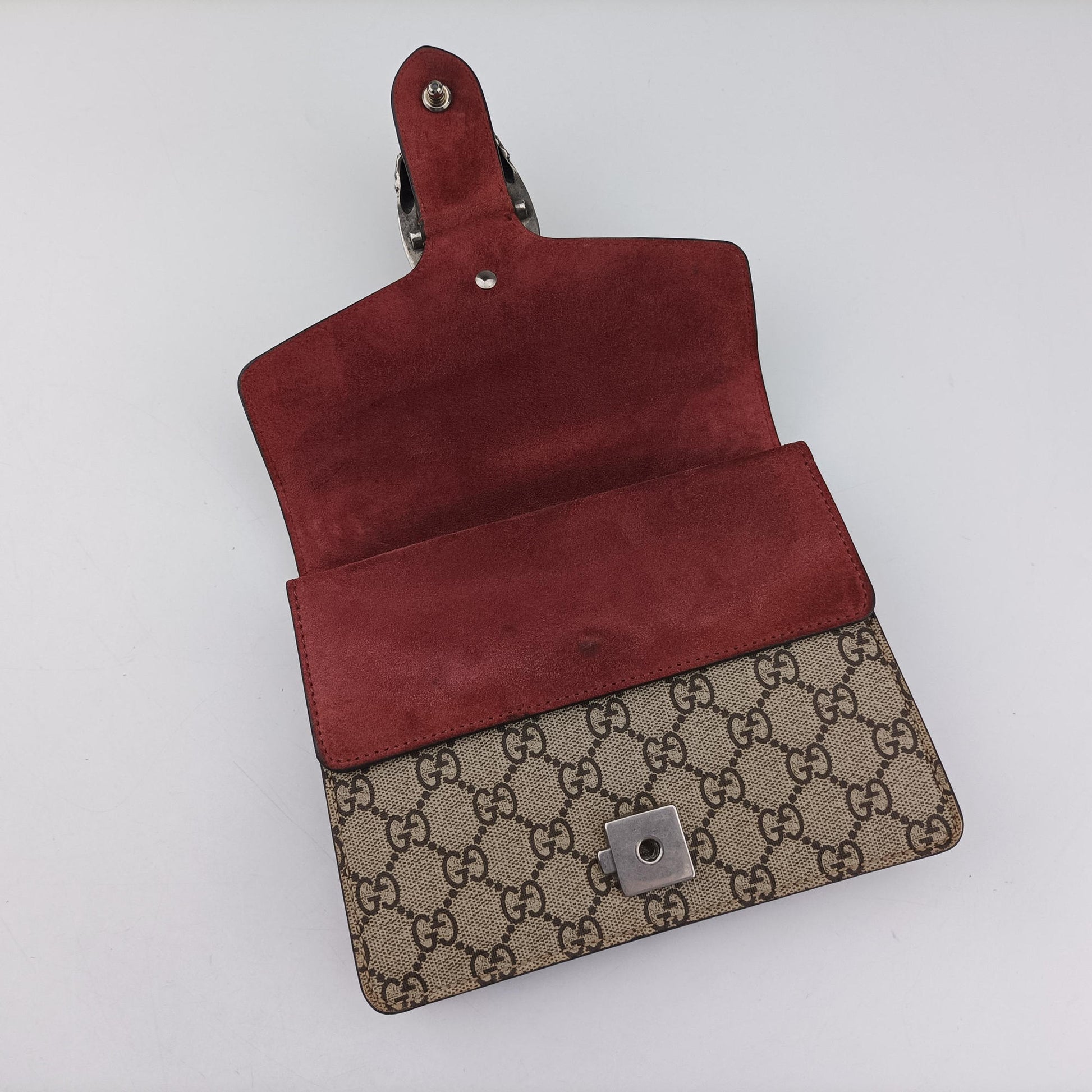 Dionysus beige×red×multicolor PVC coated canvas × suede 421970 D025238859ディオニュソス ベージュ×レッド×マルチカラー PVCコーティングキャンバス × スエード 421970 D025238859