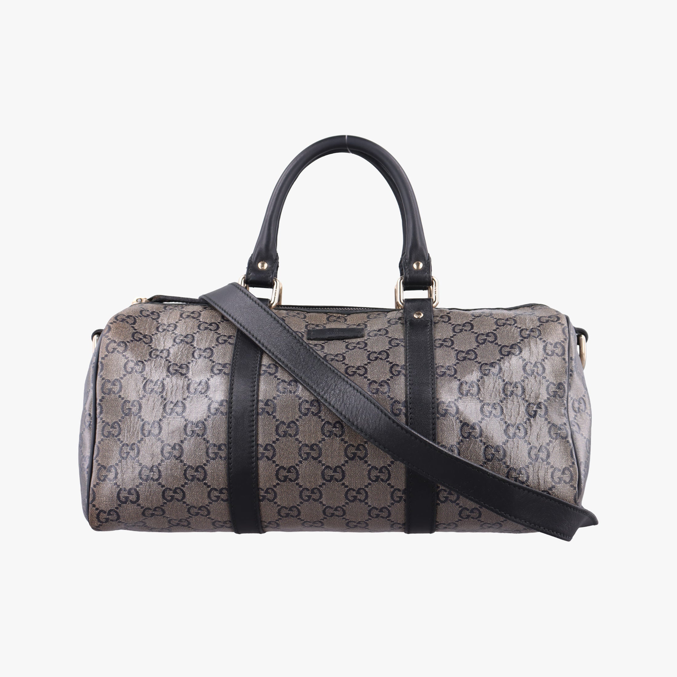 GG plus Spring Joy GG Supreme Grey PVC coated canvas×Leather 203696 E5032281GGプラス ジョイ GGスプリーム グレー PVCコーティングキャンバス×レザー 203696 E5032281