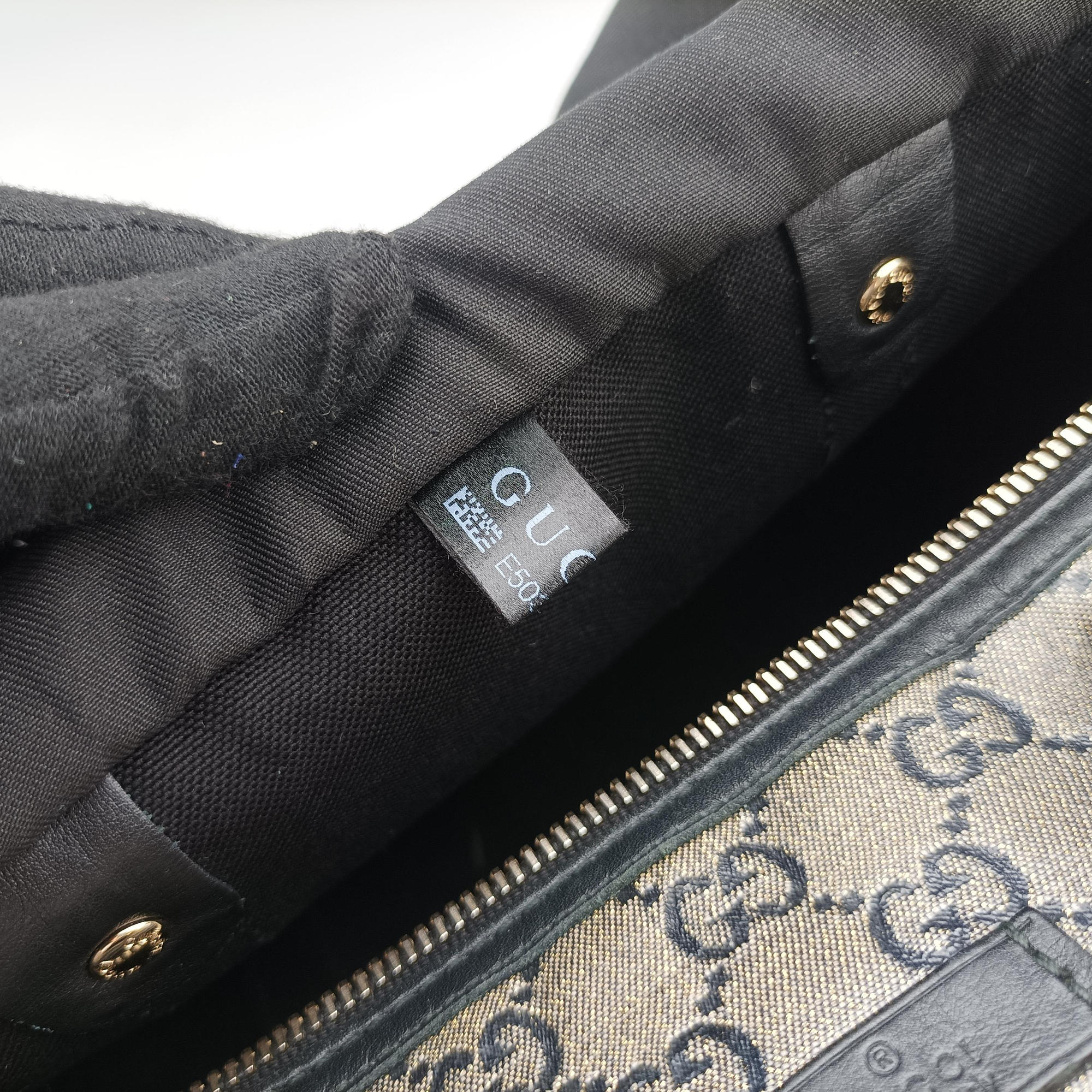 GG plus Spring Joy GG Supreme Grey PVC coated canvas×Leather 203696 E5032281GGプラス ジョイ GGスプリーム グレー PVCコーティングキャンバス×レザー 203696 E5032281