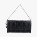 Lady Dior Cannage Black Patent Leather 02-LU-0049レディディオール カナージュ ブラック パテント 02-LU-0049