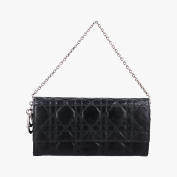 Lady Dior Cannage Black Patent Leather 02-LU-0049レディディオール カナージュ ブラック パテント 02-LU-0049