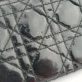 Lady Dior Cannage Black Patent Leather 02-LU-0049レディディオール カナージュ ブラック パテント 02-LU-0049