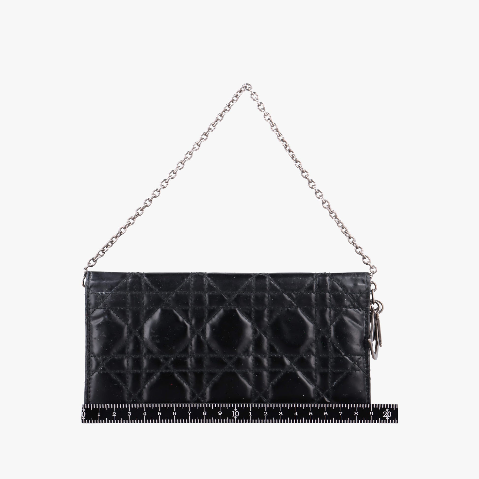 Lady Dior Cannage Black Patent Leather 02-LU-0049レディディオール カナージュ ブラック パテント 02-LU-0049