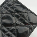 Lady Dior Cannage Black Patent Leather 02-LU-0049レディディオール カナージュ ブラック パテント 02-LU-0049