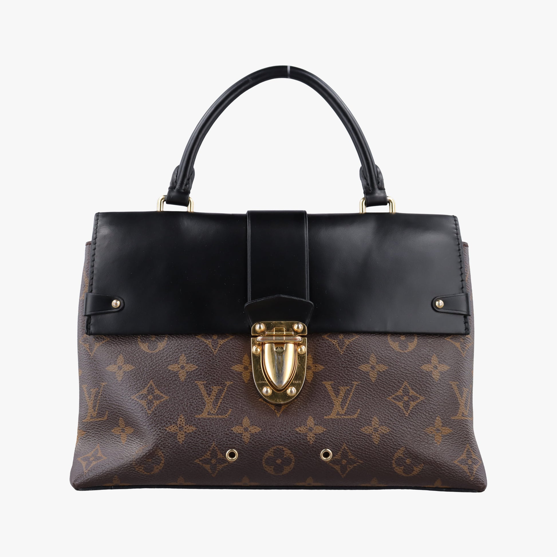 One-handle Flap MM brown×black Monogram Canvas×calf leather M43125 FL3107 IC ChipワンハンドルフラップMM モノグラム/ブラウン×ブラック モノグラムキャンバス×カーフレザー M43125 FL3107 ICチップ