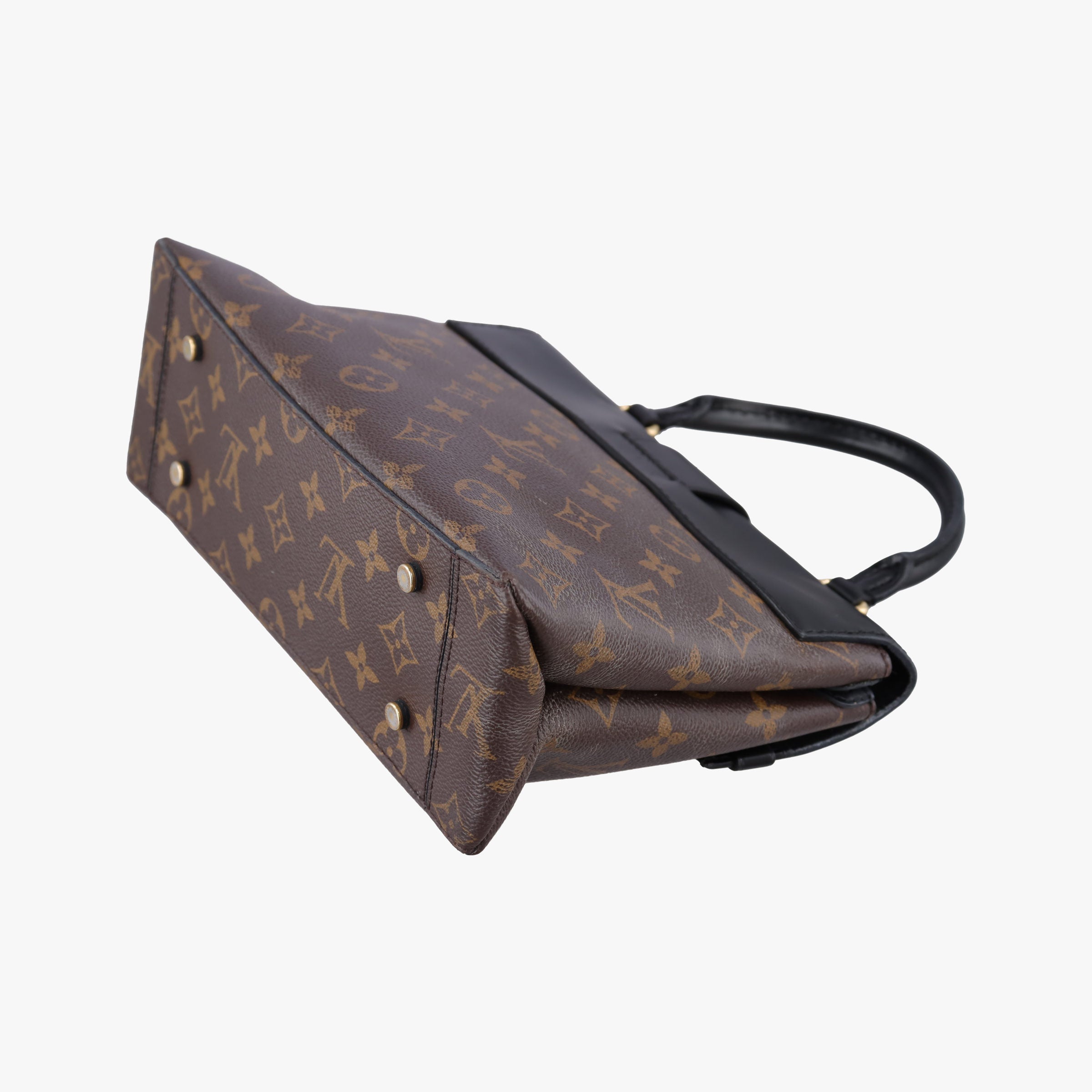 One-handle Flap MM brown×black Monogram Canvas×calf leather M43125 FL3107 IC ChipワンハンドルフラップMM モノグラム/ブラウン×ブラック モノグラムキャンバス×カーフレザー M43125 FL3107 ICチップ