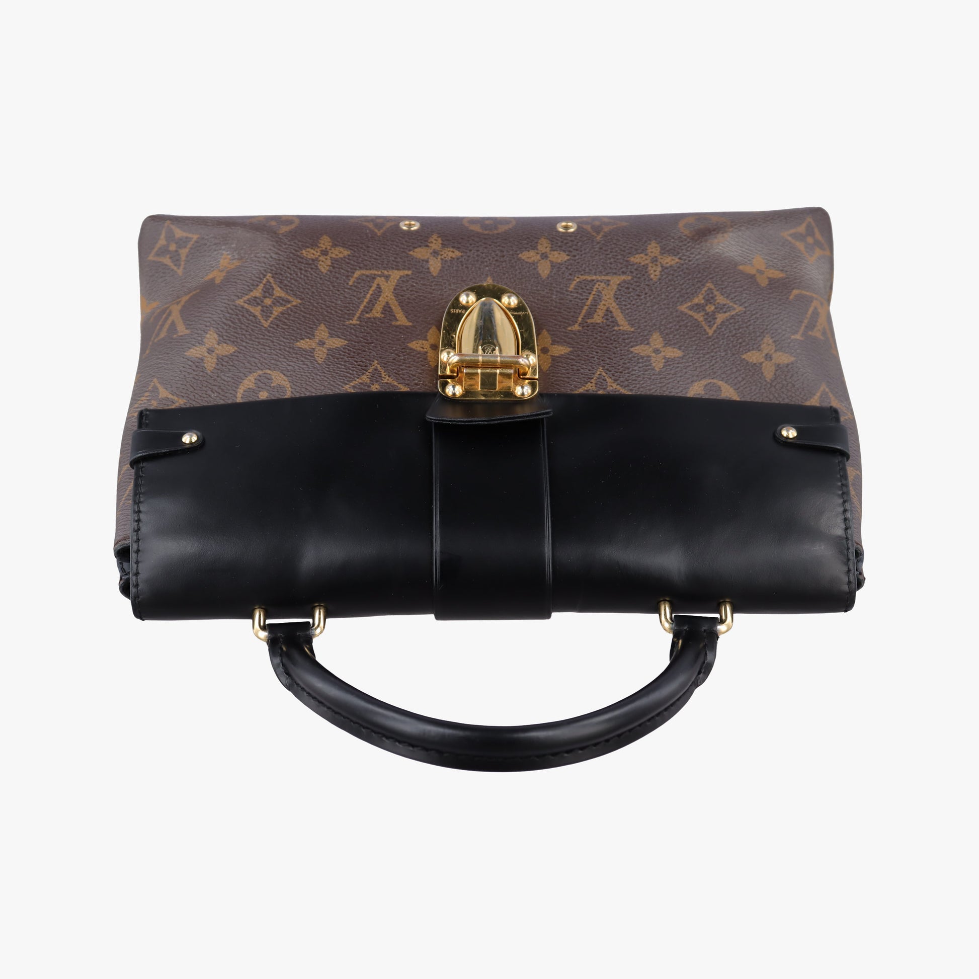 One-handle Flap MM brown×black Monogram Canvas×calf leather M43125 FL3107 IC ChipワンハンドルフラップMM モノグラム/ブラウン×ブラック モノグラムキャンバス×カーフレザー M43125 FL3107 ICチップ