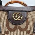 Pre-owned Gucci Diana Jumbo GG Mini Brown Canvas×Leather 655661 shoulderbag | stylenewstar