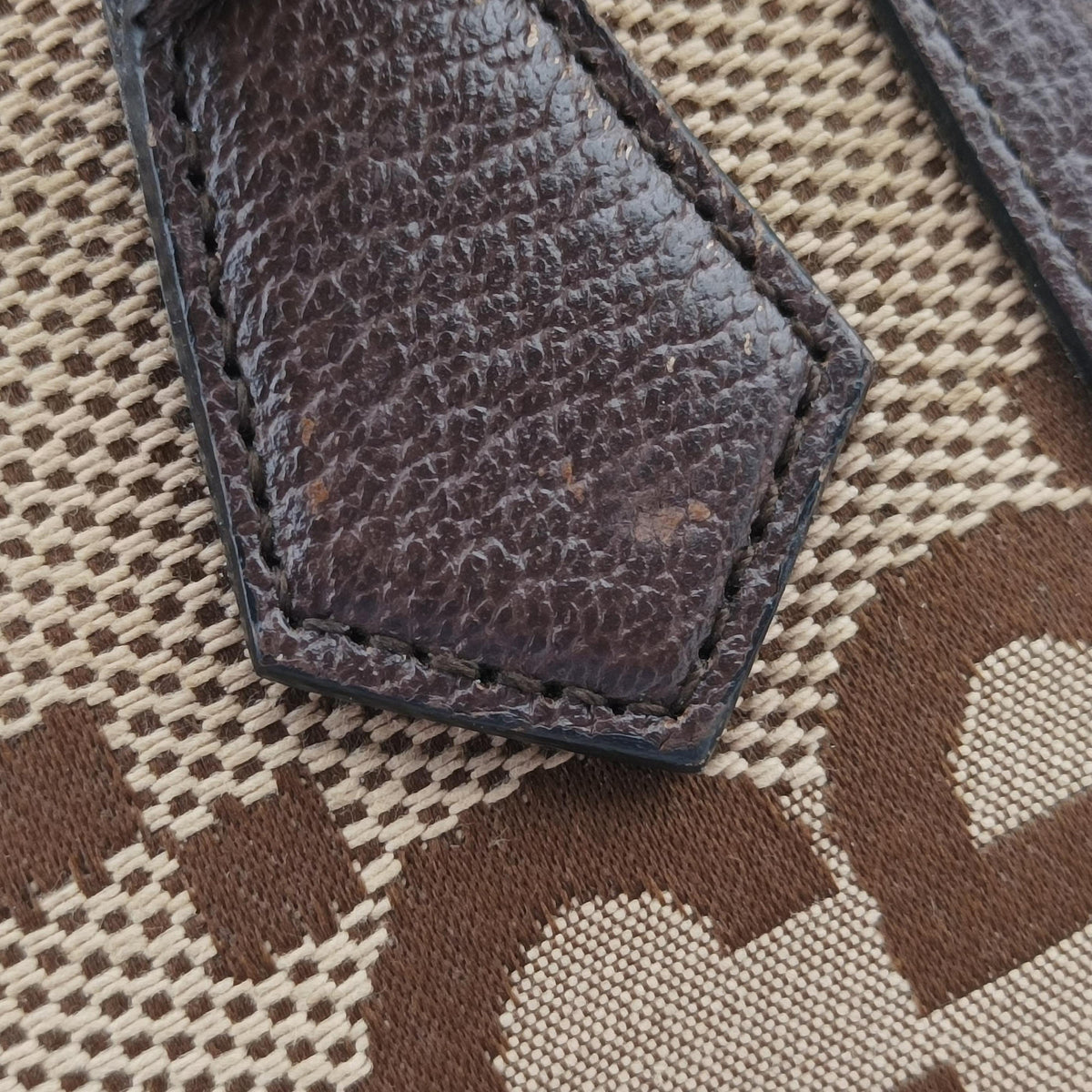 Pre-owned Gucci Diana Jumbo GG Mini Brown Canvas×Leather 655661 shoulderbag | stylenewstar