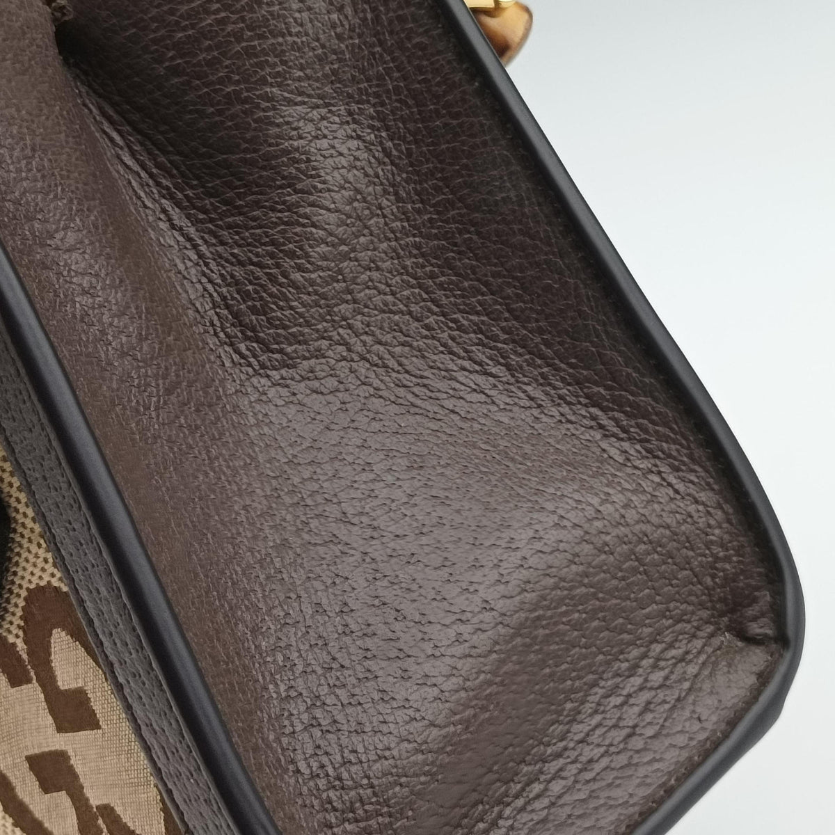 Pre-owned Gucci Diana Jumbo GG Mini Brown Canvas×Leather 655661 shoulderbag | stylenewstar