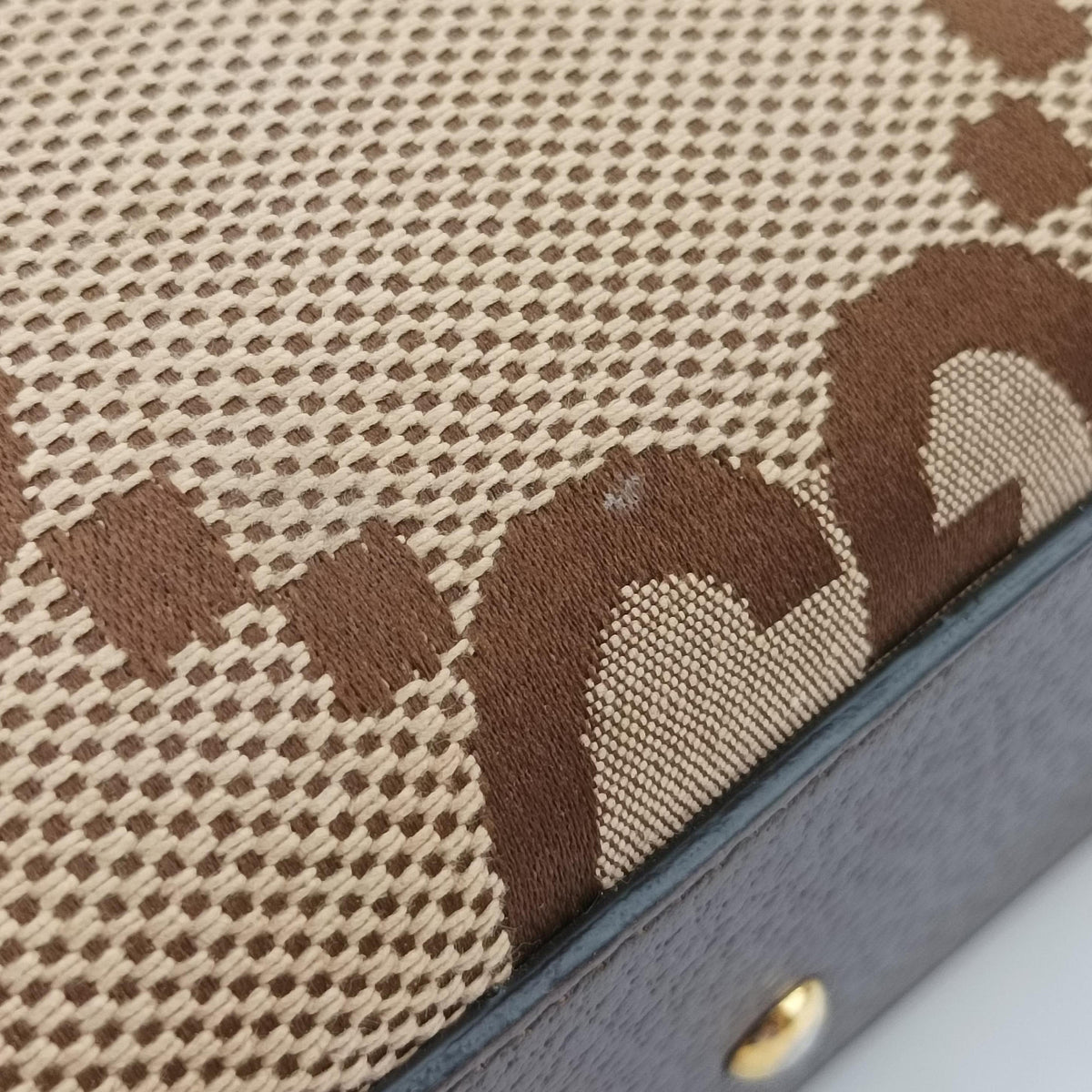 Pre-owned Gucci Diana Jumbo GG Mini Brown Canvas×Leather 655661 shoulderbag | stylenewstar