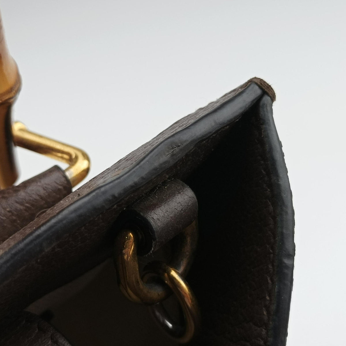 Pre-owned Gucci Diana Jumbo GG Mini Brown Canvas×Leather 655661 shoulderbag | stylenewstar