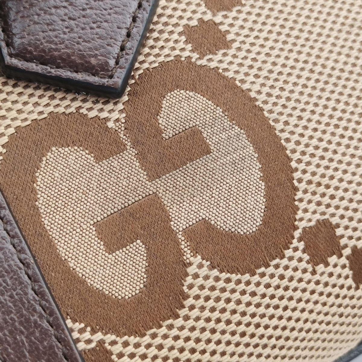 Pre-owned Gucci Diana Jumbo GG Mini Brown Canvas×Leather 655661 shoulderbag | stylenewstar