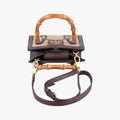 Pre-owned Gucci Diana Jumbo GG Mini Brown Canvas×Leather 655661 shoulderbag | stylenewstar