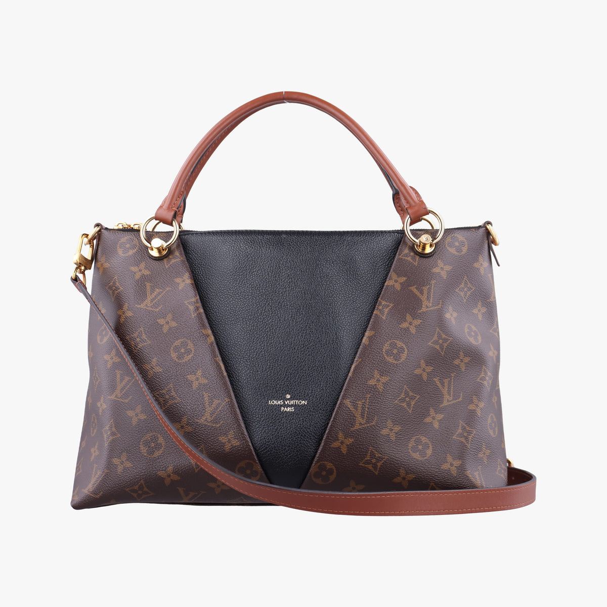 V TOTE BB brown MARRON×BLACK Monogram Canvas×calf leather M43948 FL2139VトートBB モノグラム/ブラウンマロン×ブラック モノグラムキャンバス×カーフレザー M43948 FL2139