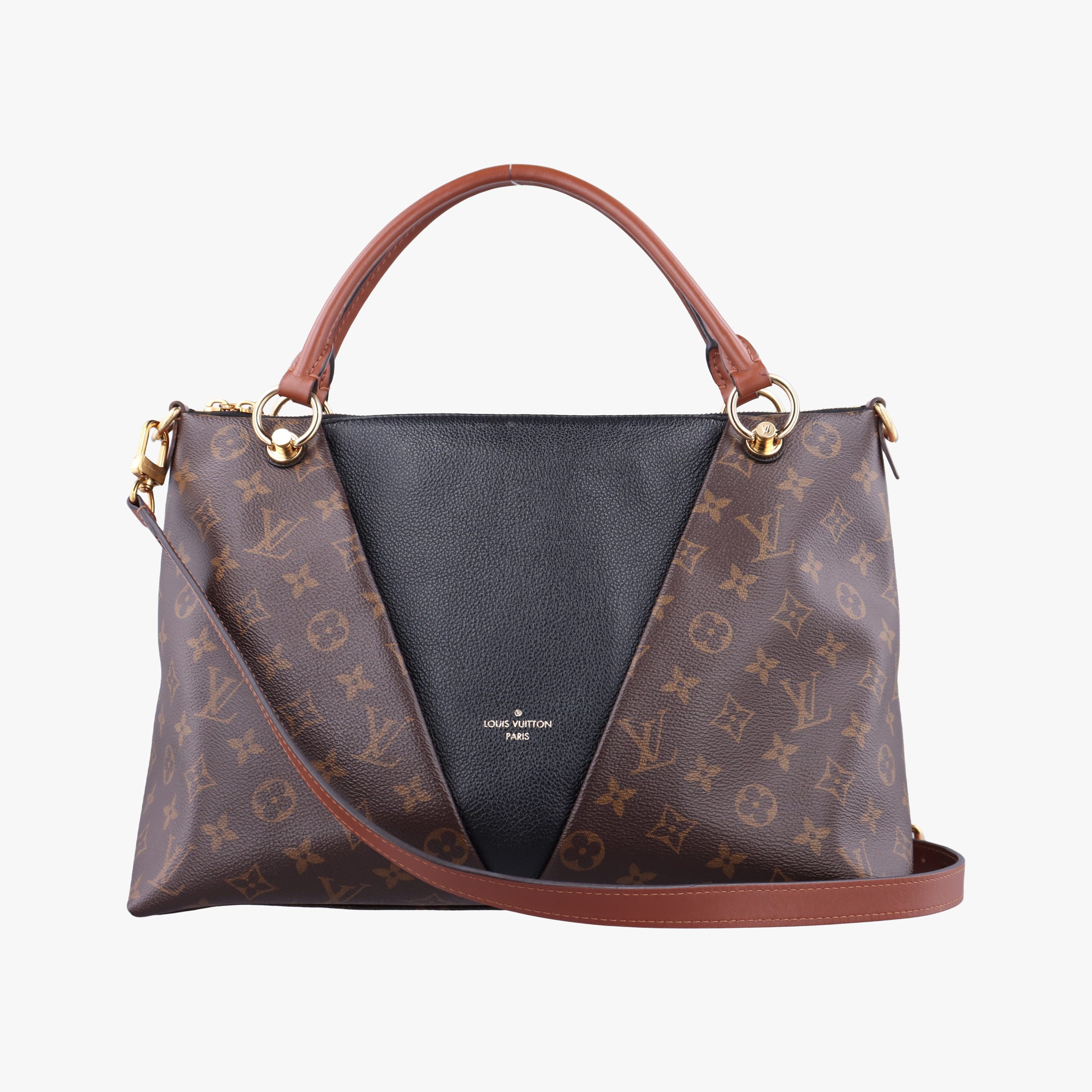 V TOTE BB brown MARRON×BLACK Monogram Canvas×calf leather M43948 FL2139VトートBB モノグラム/ブラウンマロン×ブラック モノグラムキャンバス×カーフレザー M43948 FL2139