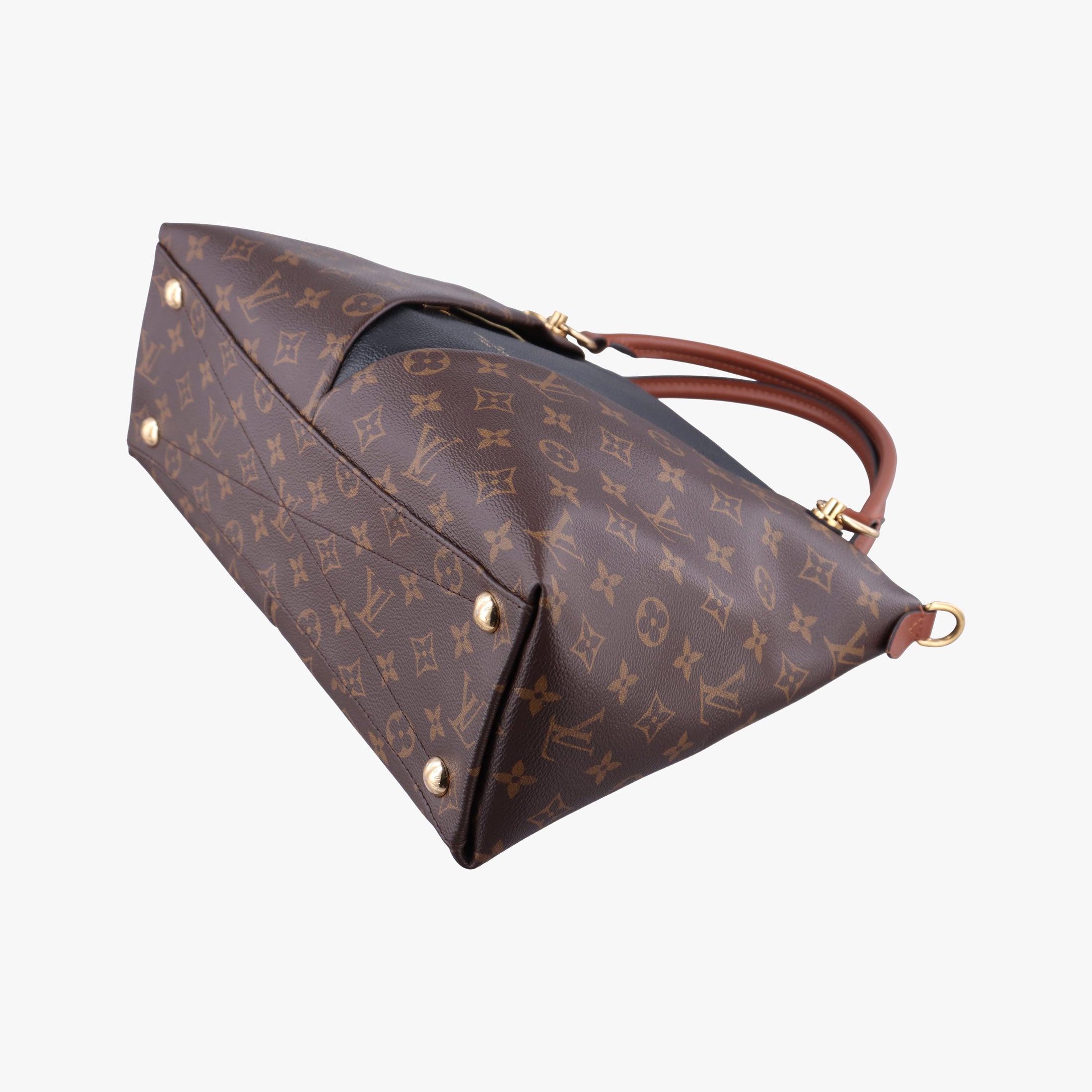 V TOTE BB brown MARRON×BLACK Monogram Canvas×calf leather M43948 FL2139VトートBB モノグラム/ブラウンマロン×ブラック モノグラムキャンバス×カーフレザー M43948 FL2139
