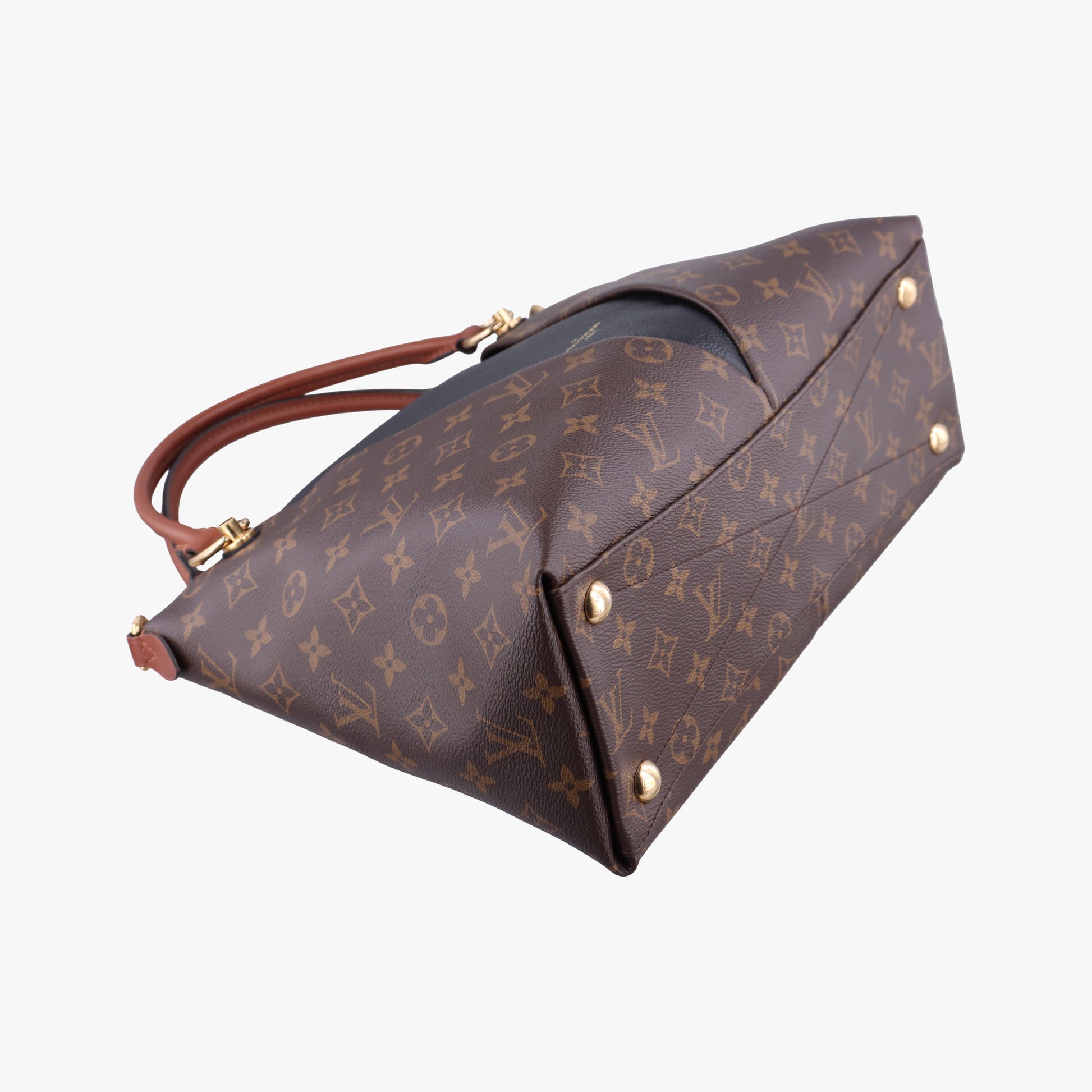 V TOTE BB brown MARRON×BLACK Monogram Canvas×calf leather M43948 FL2139VトートBB モノグラム/ブラウンマロン×ブラック モノグラムキャンバス×カーフレザー M43948 FL2139