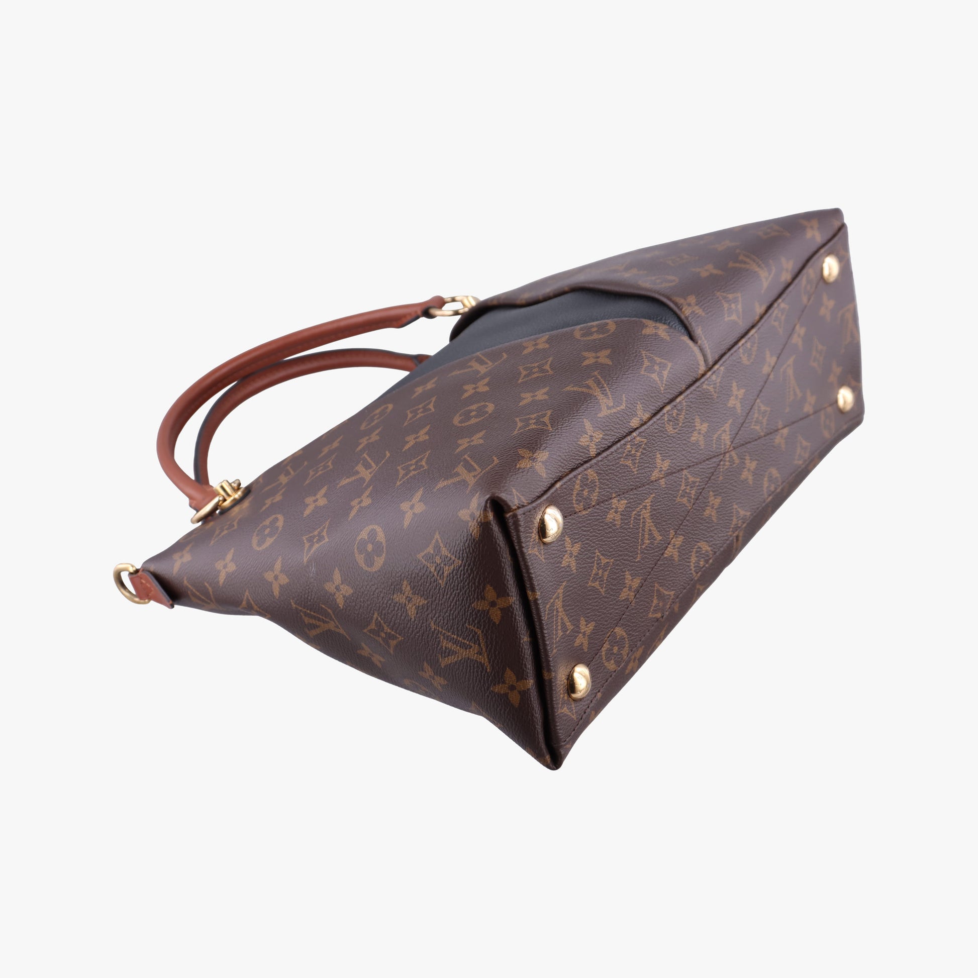 V TOTE BB brown MARRON×BLACK Monogram Canvas×calf leather M43948 FL2139VトートBB モノグラム/ブラウンマロン×ブラック モノグラムキャンバス×カーフレザー M43948 FL2139