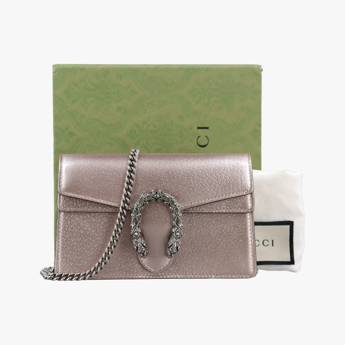 Pre-owned Gucci Dionysus Rose Gold Leather 476432 shoulderbag | stylenewstar