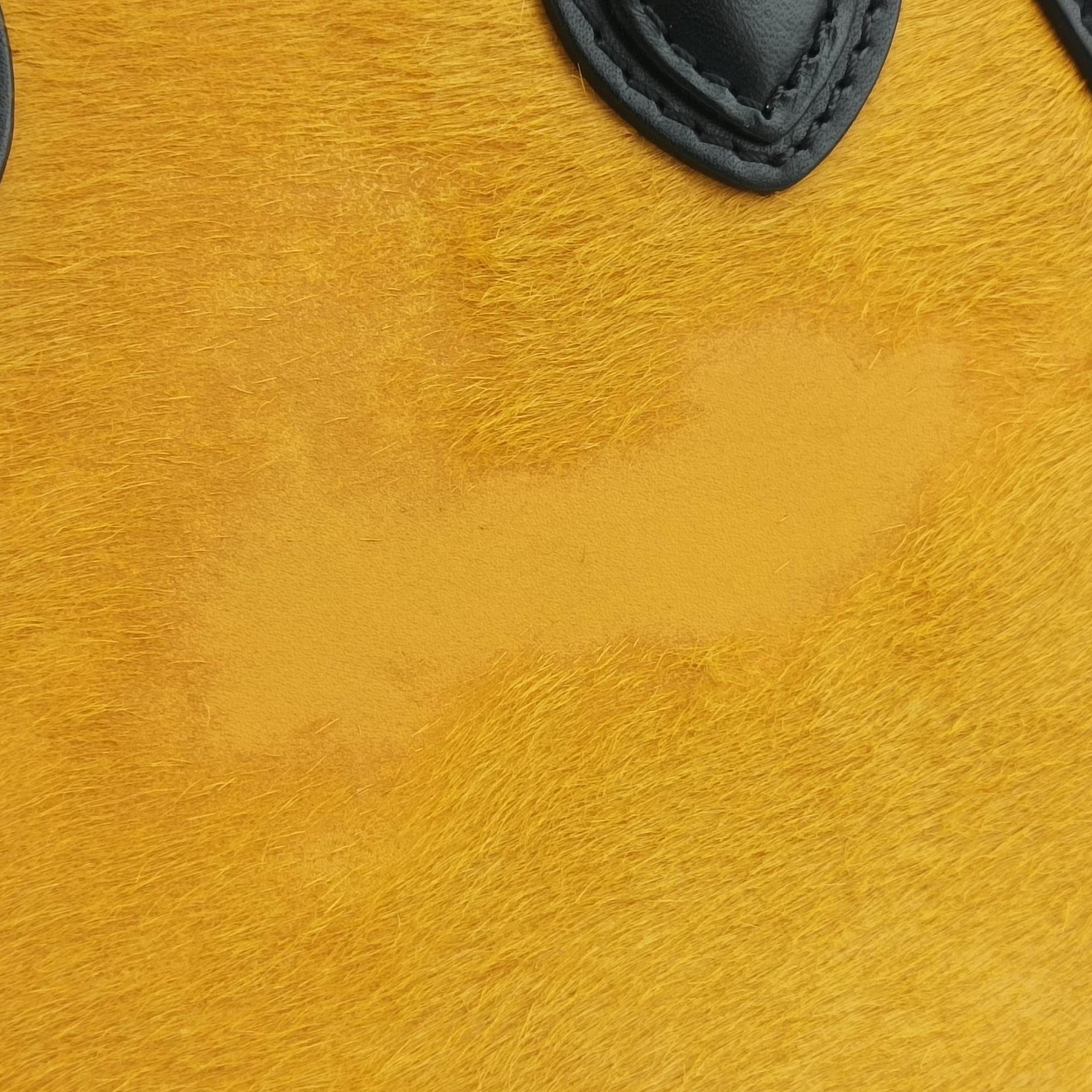 luggage nano shopper Black×Yellow×Blue Leather × Horsehair F-GA-0153ラゲージナノショッパー ブラック×イエロー×ブルー レザー × ホースヘア F-GA-0153