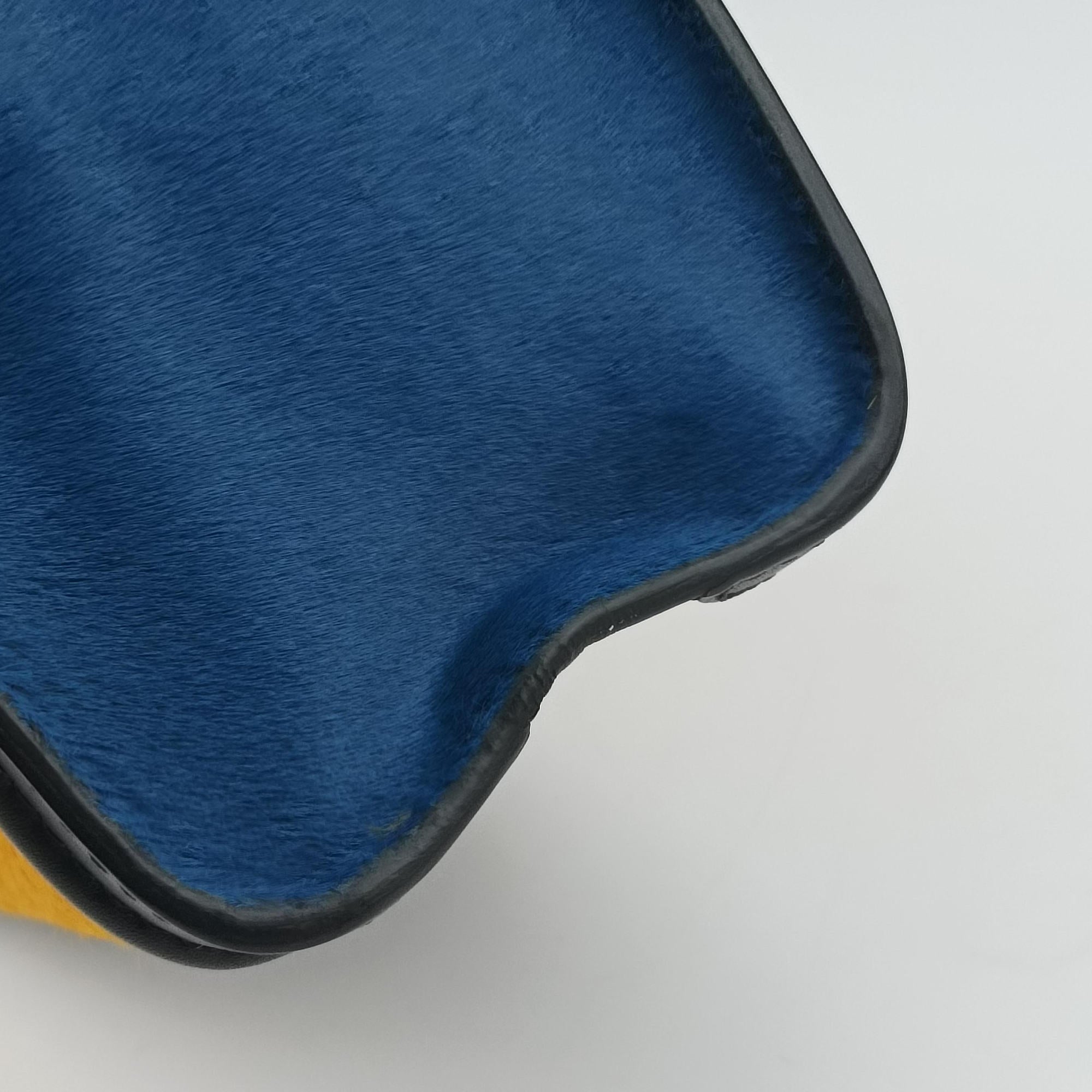 luggage nano shopper Black×Yellow×Blue Leather × Horsehair F-GA-0153ラゲージナノショッパー ブラック×イエロー×ブルー レザー × ホースヘア F-GA-0153