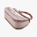 Pre-owned Gucci New Bamboo Grey velour×Leather 254884 shoulderbag | stylenewstar