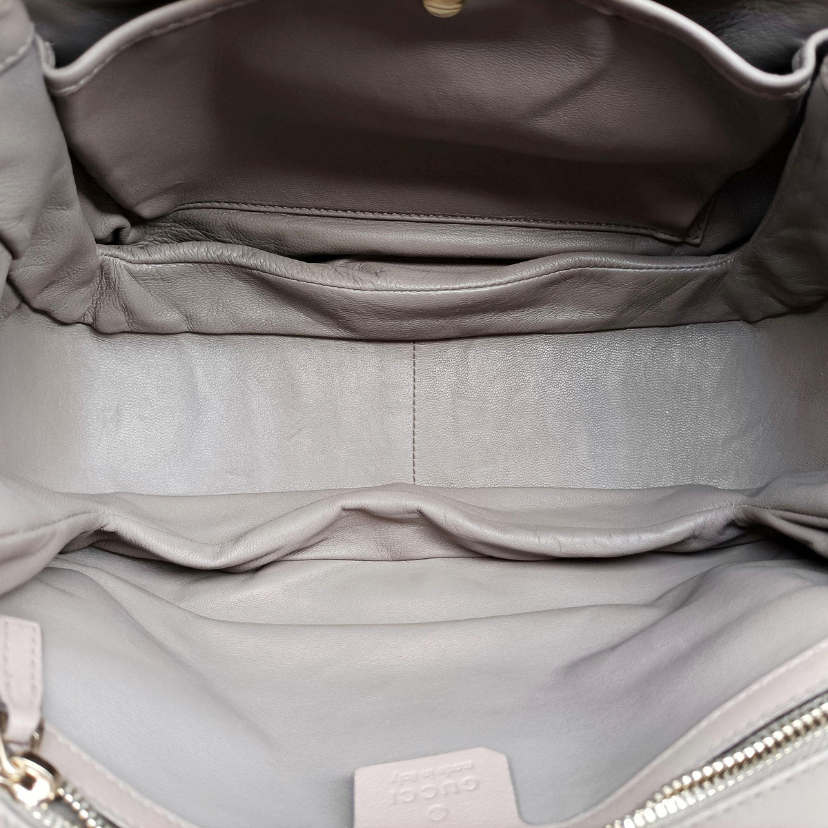 Pre-owned Gucci New Bamboo Grey velour×Leather 254884 shoulderbag | stylenewstar