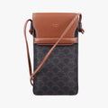 Triomphe Phone Pouch Brown PVC coated canvas×Leather S-AN-4231トリオンフ フォンポーチ ブラウン PVCコーティングキャンバス×レザー S-AN-4231